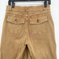 Spanx Pants Womens Large Stretch Twill Cropped Wide Leg High Rise Brown Jeans