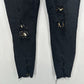 Judy Blue Jeans 13 31 Skinny Black Stretch Denim Leopard Animal Patch Distressed