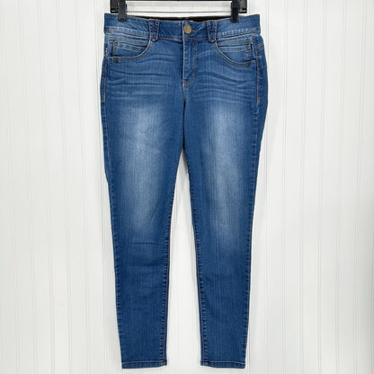 Democracy Jeans Womens 10 Skinny Ab Solution Blue Stretch Denim Tummy Control