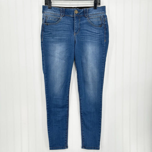 Democracy Jeans Womens 10 Skinny Ab Solution Blue Stretch Denim Tummy Control