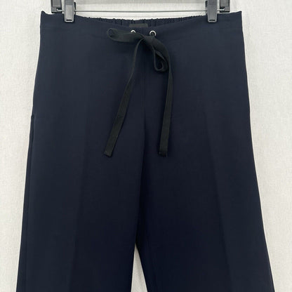 Theory Pants Womens Small Winszlee Admiral Wide Leg Navy Blue Minimal Career EUC