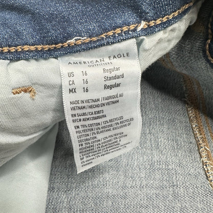 American Eagle Jeans 16 Curvy Lowrise Kick Bootcut Next Level Blue Denim NEW