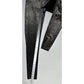 Spanx Leggings Women Velvet Shine Pants Black Gold Metallic Pull On Slimming EUC
