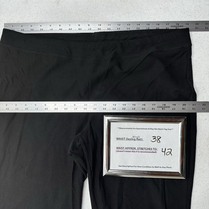 Eileen Fisher Pants XL Washable Crepe Slim Leg Black Minimalist Contemporary