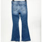 Kancan Jeans Womens 9 28 High Rise Flare Blue Denim Distressed Festival Cowboy