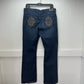 Disney Jeans Womens 12 Bootcut Flare Mickey Mouse Blue Denim Embroidery Cowboy