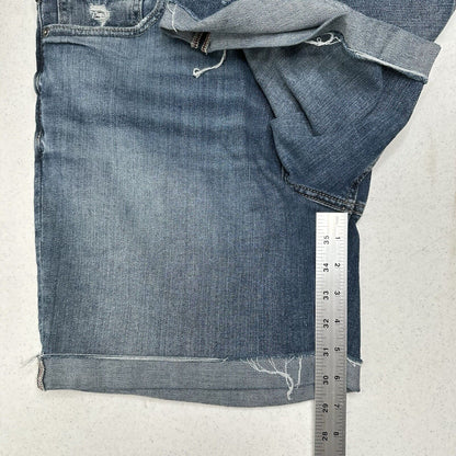 Silver Jean Shorts Womens 18 Sure Thing Long Short Blue Stretch Denim Bermuda