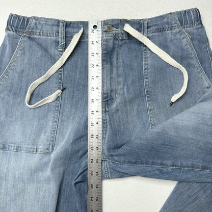 Judy Blue Jeans Womens 15 32 High Waist Jogger Blue Stretch Denim Drawstring