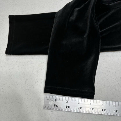 Spanx Leggings Womens 1X Black Velvet Pants Pull On Slimming Goth Emo Y2K EUC