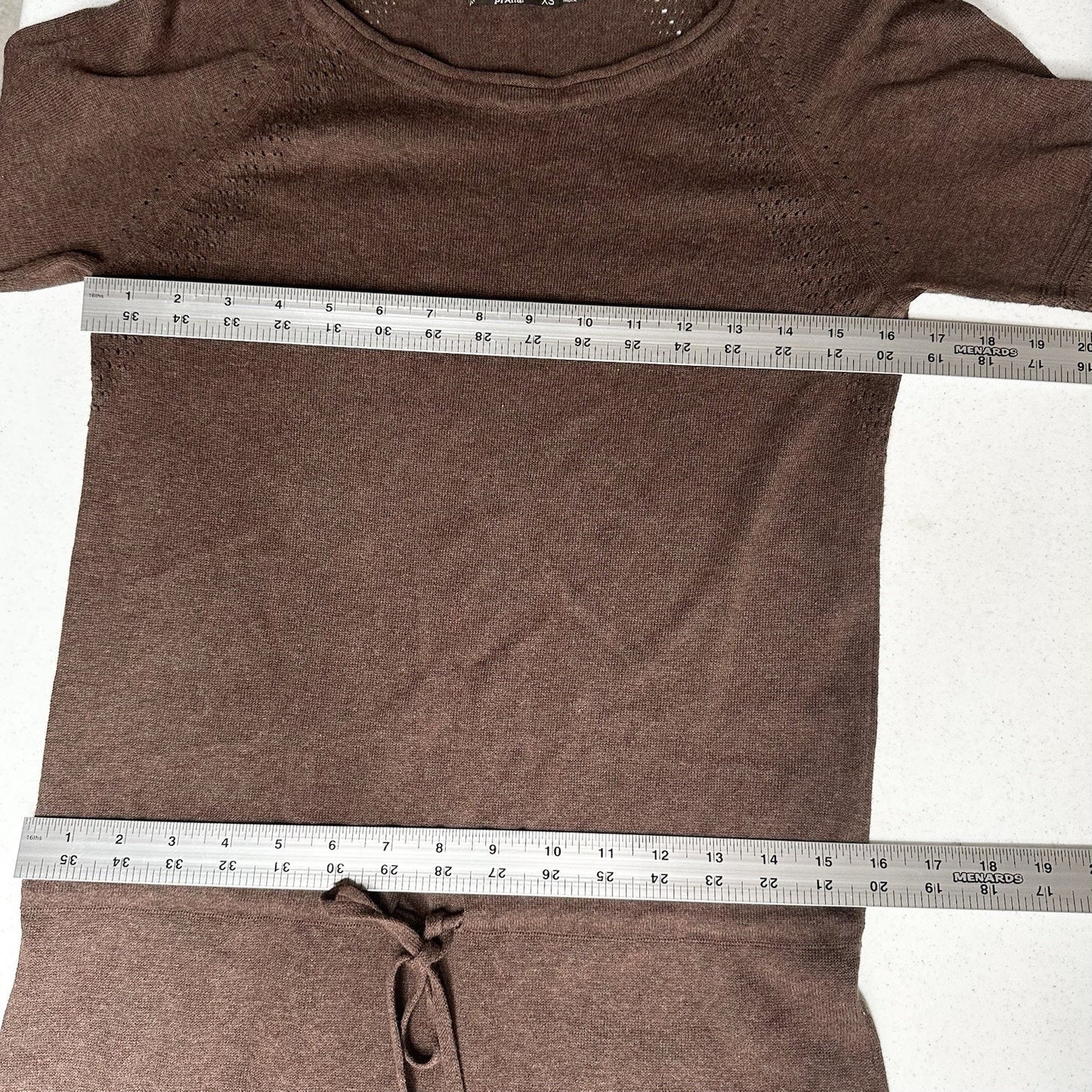 Prana Dress Women XS Leigh Sweater Dress Brown Organic Cotton Lightweight Casual