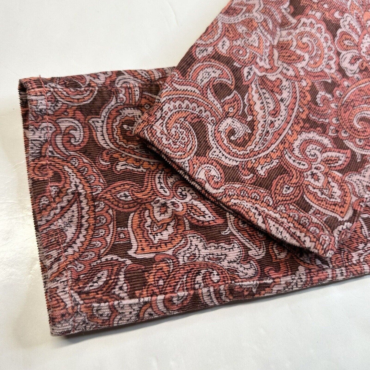 Prana Jeans 10 Womens Corduroy Trinity Skinny Slim Pink Rhubarb Paisley Preppy
