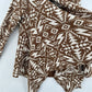 Patagonia Sweater Womens Small Cardigan Brown Beige Open Aztec Lambswool Western