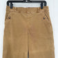 Spanx Pants Womens Large Stretch Twill Cropped Wide Leg High Rise Brown Jeans