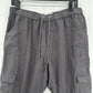 Nicole Miller Pants Womens Large Linen Cargo Jogger Gray Pull On Coastal Beach