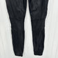 Spanx Leggings Womens Small Petite Faux Leather Moto Black Pants Slimming EUC