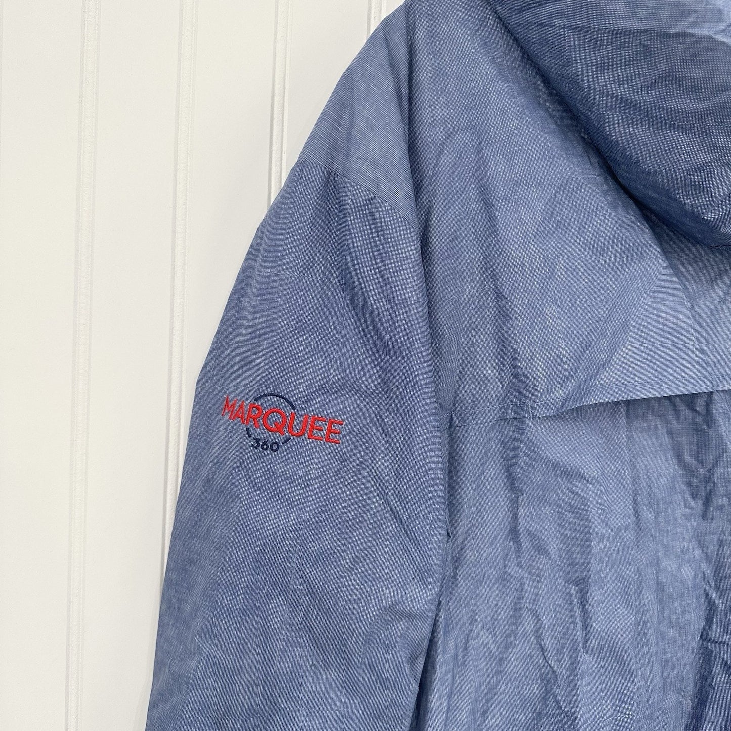 Johnnie O Jacket Mens Medium Dakota Packable Rain Windbreaker Coat Blue *Marks