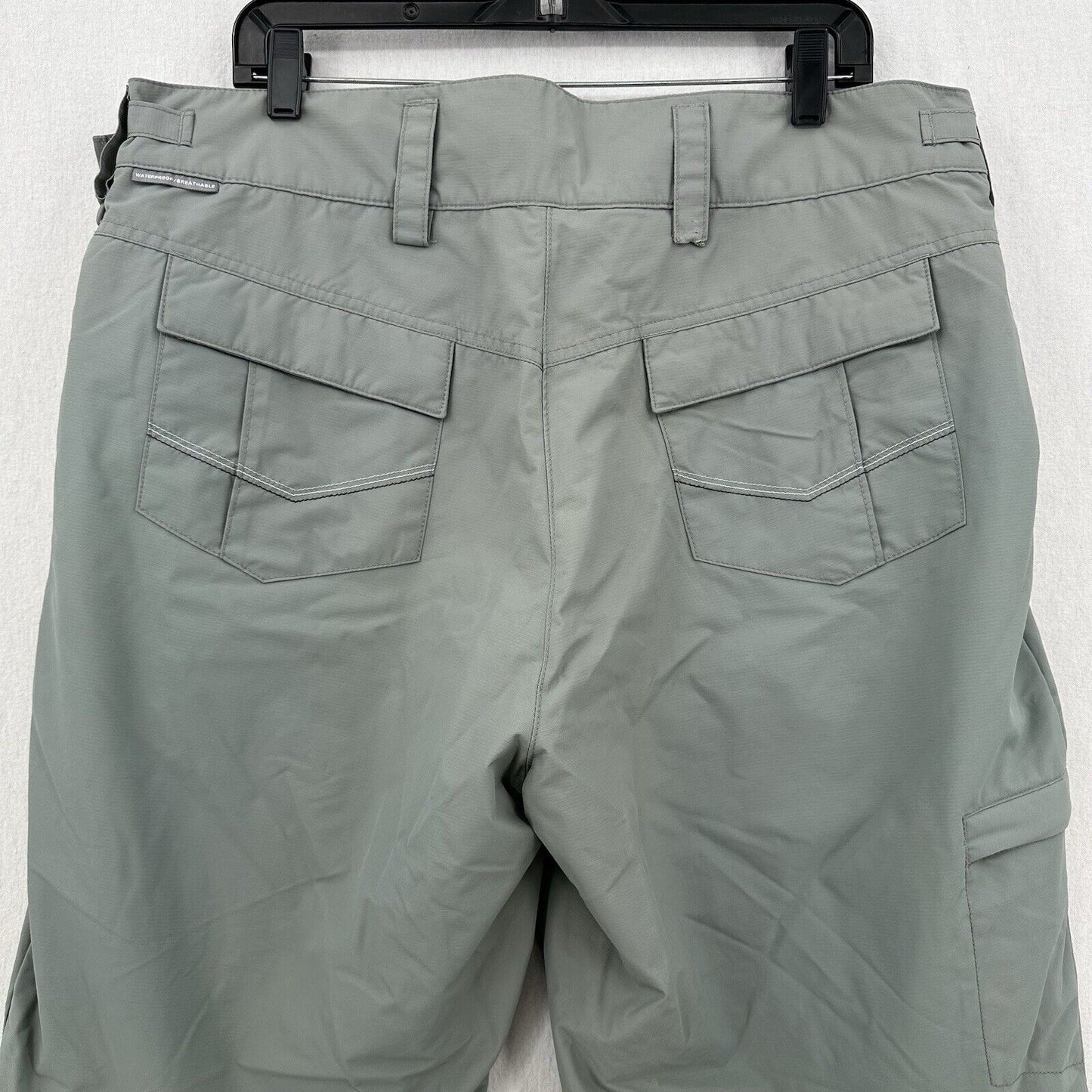 Columbia Pants Womens XL Snow Ski Convert Pant Gray Lined Nylon Winter *Flaw