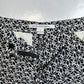 Diane Von Furstenberg Silk Shorts Womens 4 Black/White Floral Zip Front Pockets
