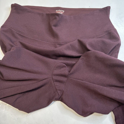 Spanx Leggings Womens XL Red Hot Assets Purple Wine Ponte Pull On Pants Slimming