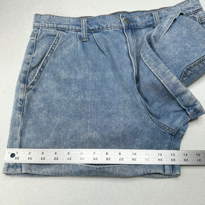 American Eagle Shorts 12 Mom High Rise Denim Blue Jean Cuffed Short Light Wash