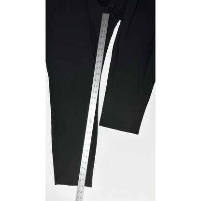 Eileen Fisher Pants XL Washable Crepe Slim Leg Black Minimalist Contemporary
