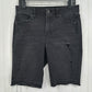 Lularoe Shorts 30 US 10 12 Skinny Bermuda Black Denim Tummy Panel DistressGrunge
