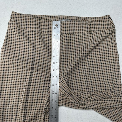 ILTM I Love Tyler Madison Pants Womens Medium Slim Leg Brown Plaid Career Preppy