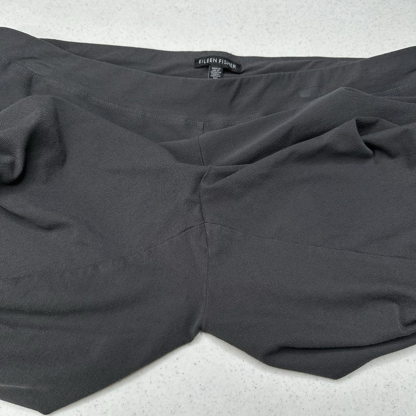 Eileen Fisher Pants Large Washable Crepe Slim Ankle Gray Coastal ContemporaryEUC