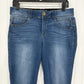 Democracy Jeans Womens 10 Skinny Ab Solution Blue Stretch Denim Tummy Control