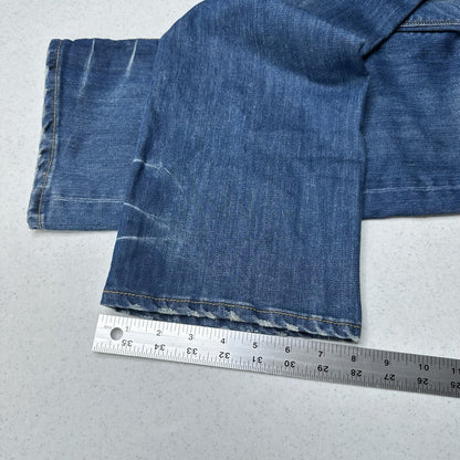 Dont Cry Milan Jeans Womens 12* Long Slim Bootcut Denim Western Cowboy *Flaws