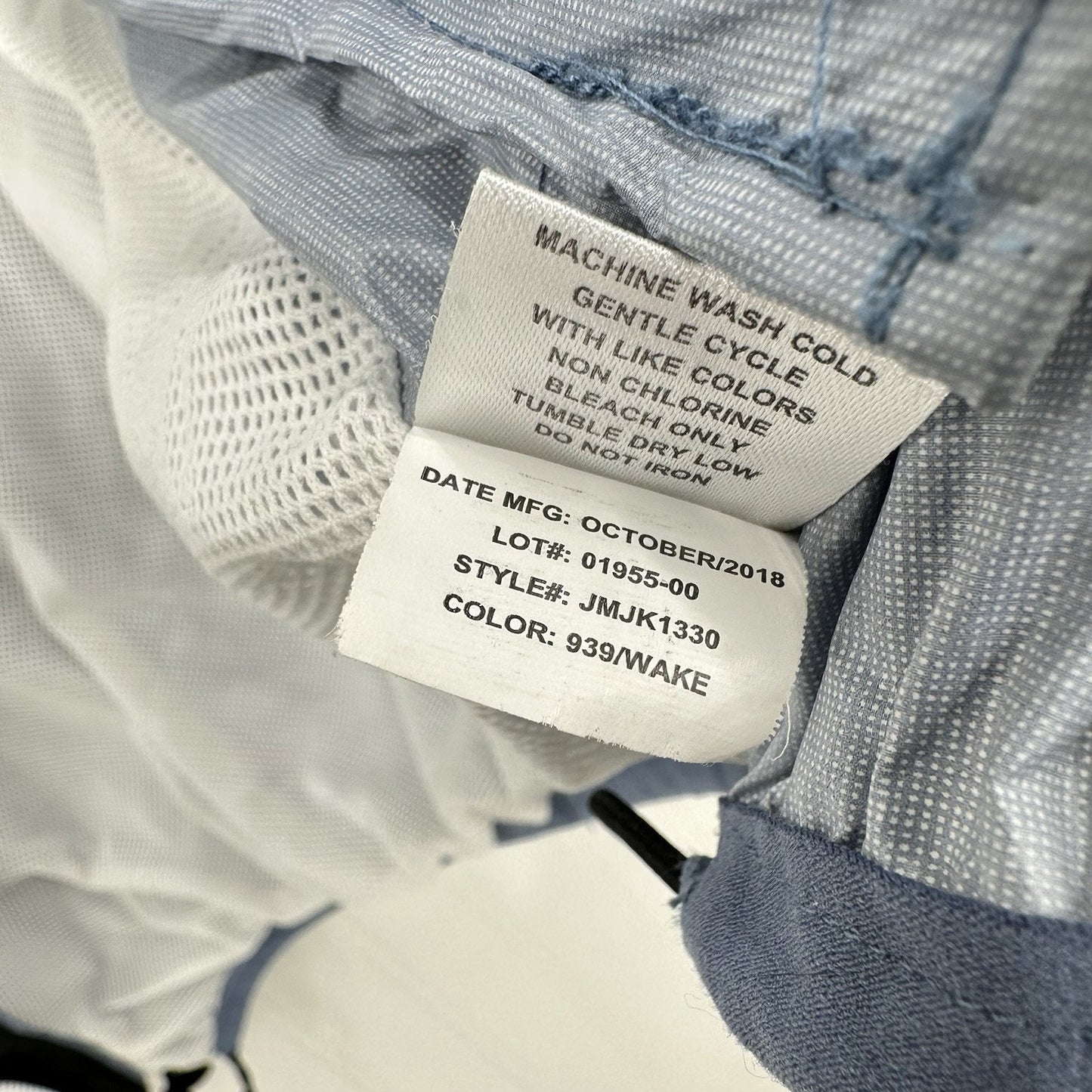 Johnnie O Jacket Mens Medium Dakota Packable Rain Windbreaker Coat Blue *Marks