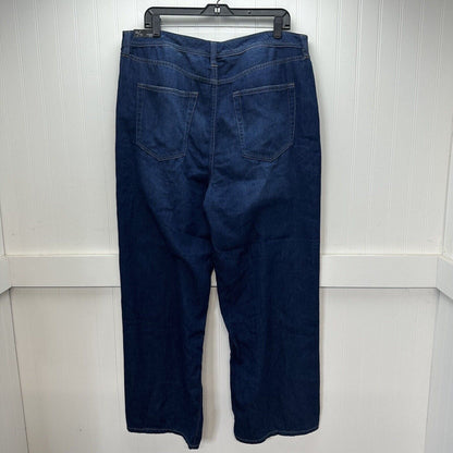 Liverpool Jeans 33/16 Womens Blue High Rise Straight Wide Denim Lightweight NEW