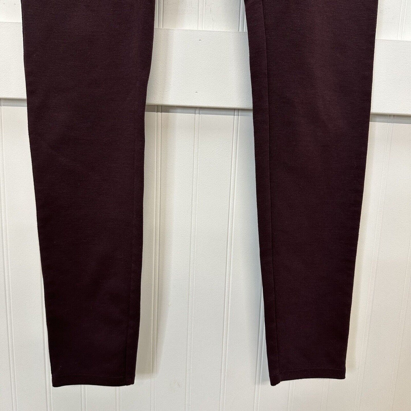 Spanx Leggings Womens XL Red Hot Assets Purple Wine Ponte Pull On Pants Slimming