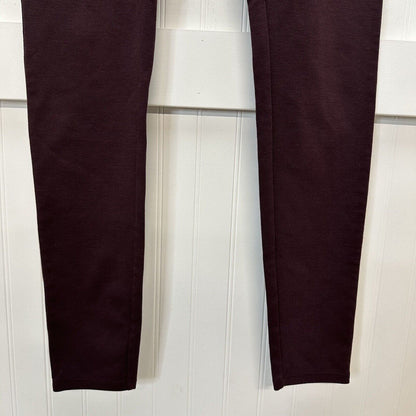 Spanx Leggings Womens XL Red Hot Assets Purple Wine Ponte Pull On Pants Slimming
