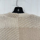 Toad Co Sweater Womens Small Cardigan Wool Blend Plaid Beige Cream Open Cozy