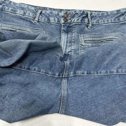 American Eagle Jeans 20 Curvy Super Hi Rise Flare Next Level Blue Denim Boho