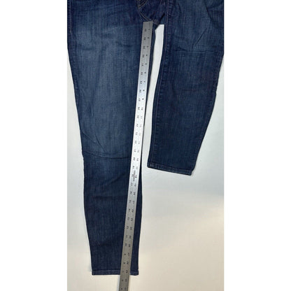 Mother Jeans Womens 29 High Waisted Ankle Fray Blue Denim Clean Sweep Dark Wash