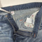 True Religion Jeans Mens 40x34 Section Straight Leg Blue Denim Distressed *Flaw