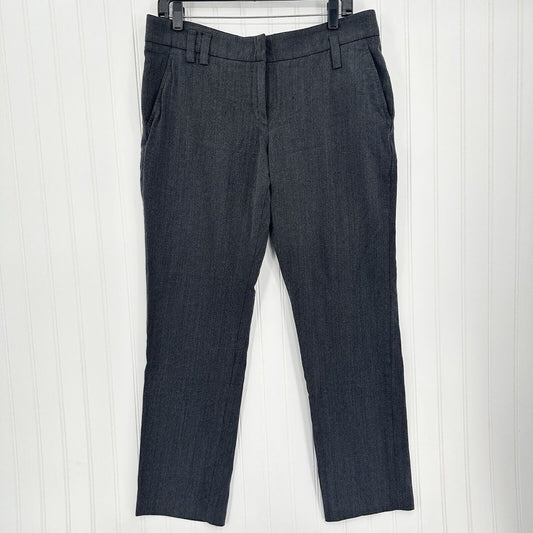 Gunex Wool Pants Womens US 12 Straight Trouser Dark Gray Wool Blend Italy EUC