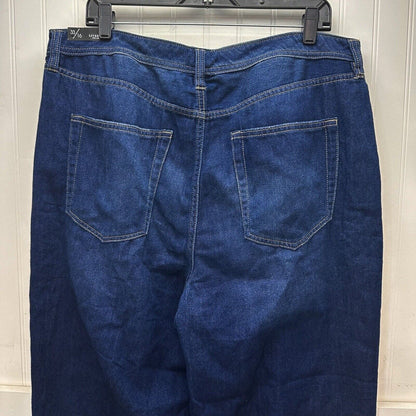 Liverpool Jeans 33/16 Womens Blue High Rise Straight Wide Denim Lightweight NEW