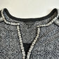 Lucky Brand Top Womens 1X Black White Embroidered Boho Lightweight Shirt Hi Low