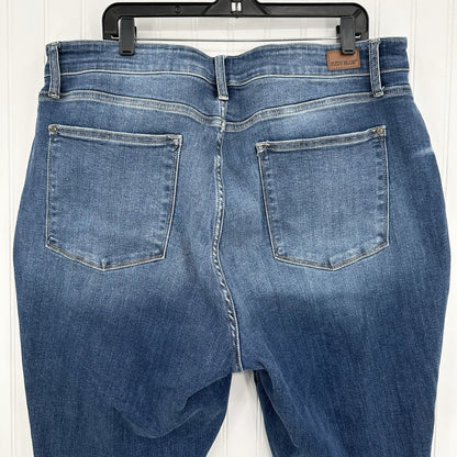 Judy Blue Jeans Womens 22W Skinny High Rise Blue Stretch Denim Button Fly
