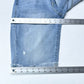 Lularoe Shorts 30 US 10 12 Skinny Bermuda Cuffed Blue Denim Tummy Panel Distress