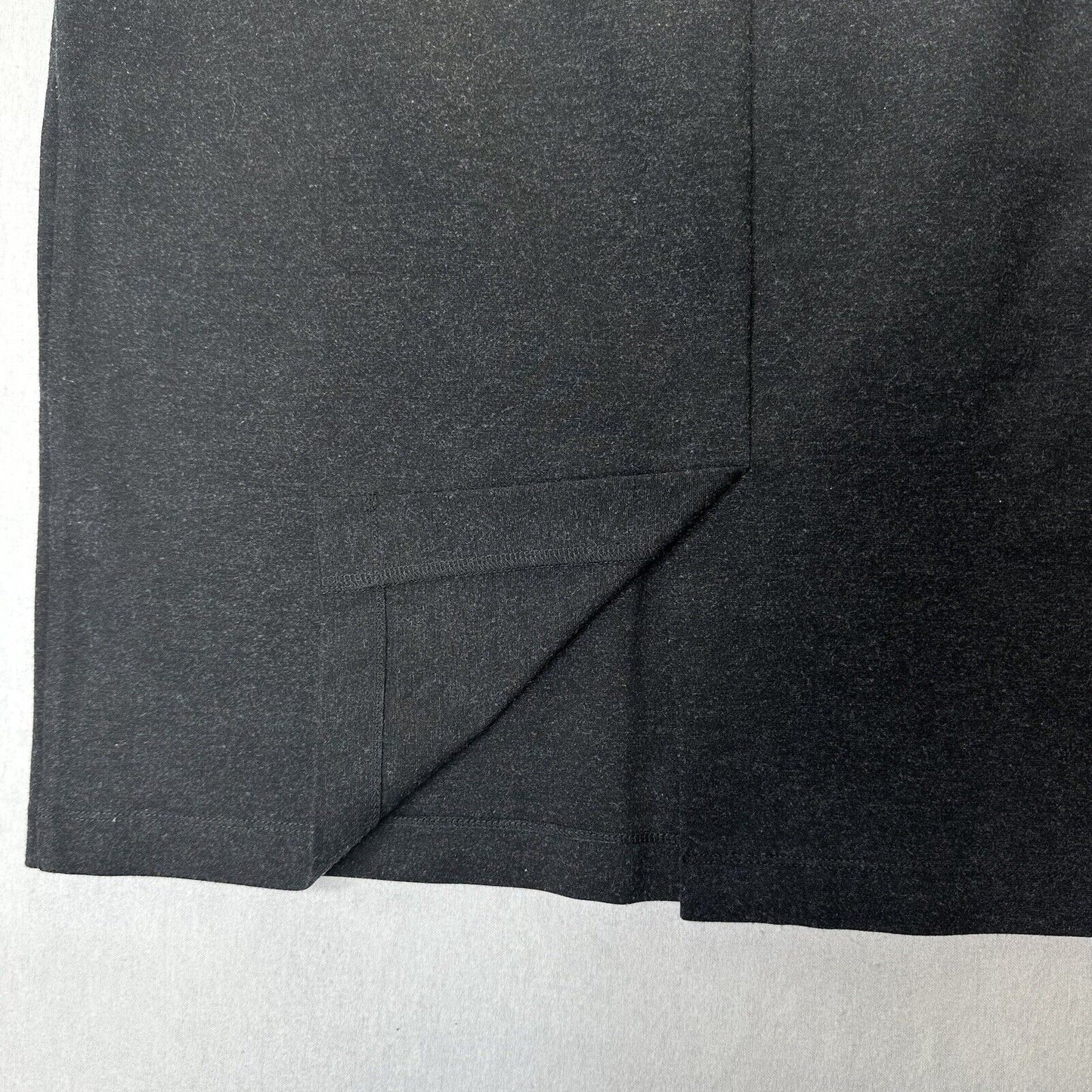 Eileen Fisher Skirt Womens XL Black Marl Pull On Slit Minimalist Capsule Career