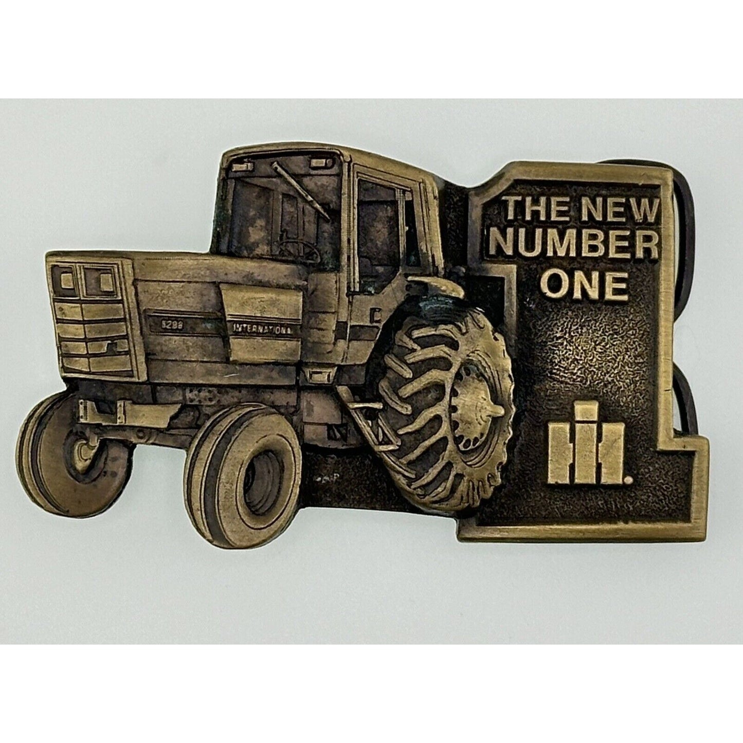 International Harvester Spec-Cast Brass Belt Buckle IH 5288 "The New Number One"
