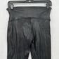 Spanx Leggings Womens Large Petite Faux Leather Black Pull On Pants Slimming EUC