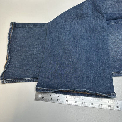 Chicos Jeans 1.5 Petite US 10 Define Me Flare Blue Denim Distress Western Cowboy