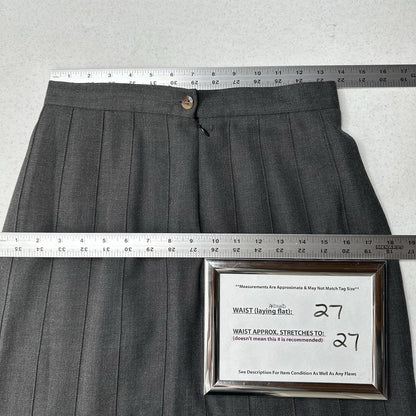 J McLaughlin Skirt Womens 8 Pleated Wool Gray Zip Academia Preppy Luxury *Flaw