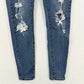 Judy Blue Jeans Womens 7 28 Skinny Blue Stretch Denim Crochet Distressed Grunge
