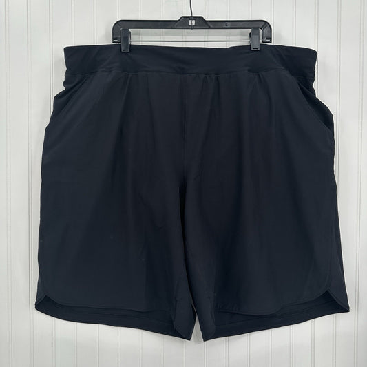 Lands End Swimwear Womens 26W Black Board Shorts w/Panty 11" Bermuda Beach NWOT